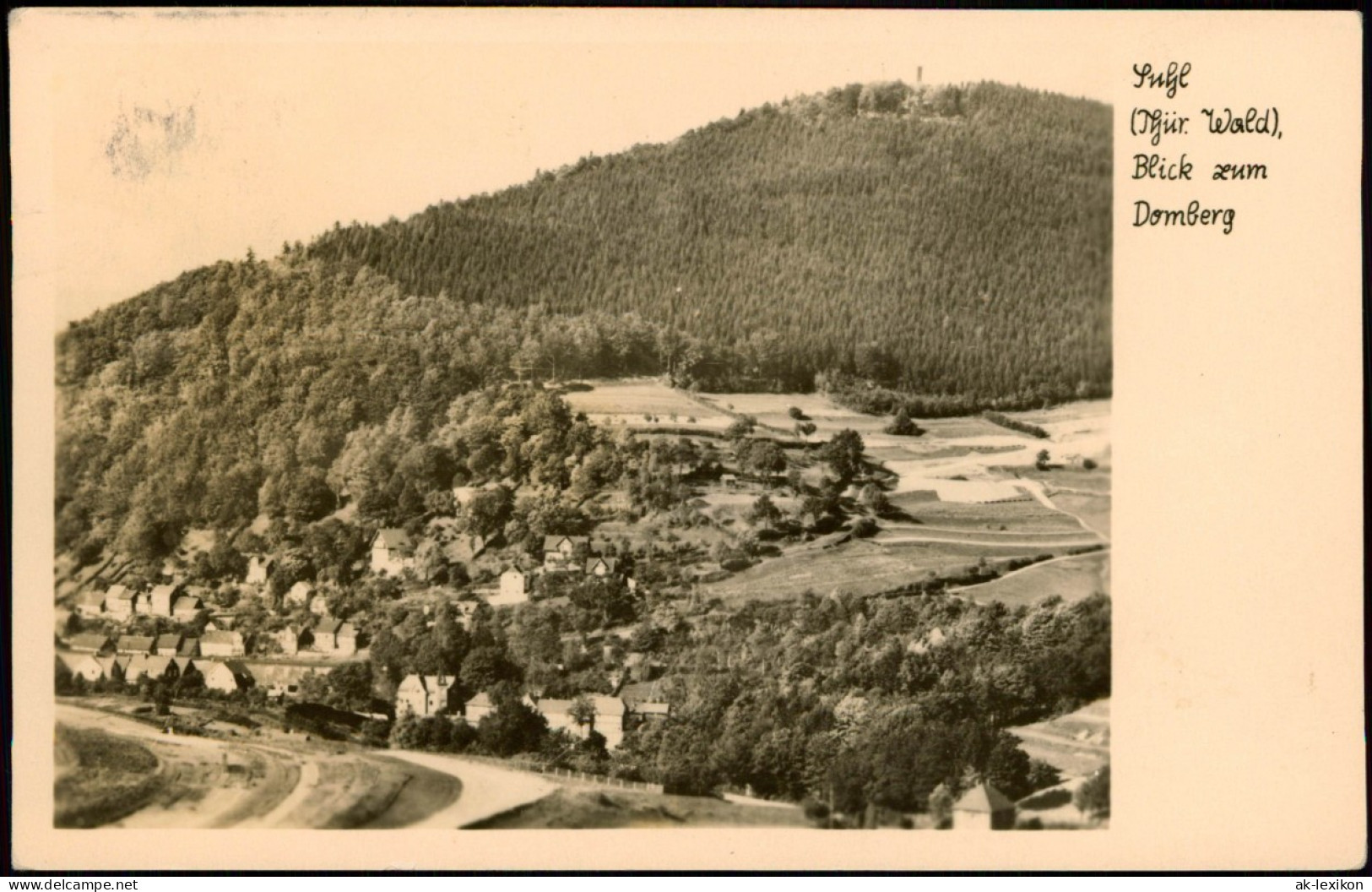 Ansichtskarte Suhl Panorama-Ansicht Blick Zum Domberg DDR AK 1954 - Suhl