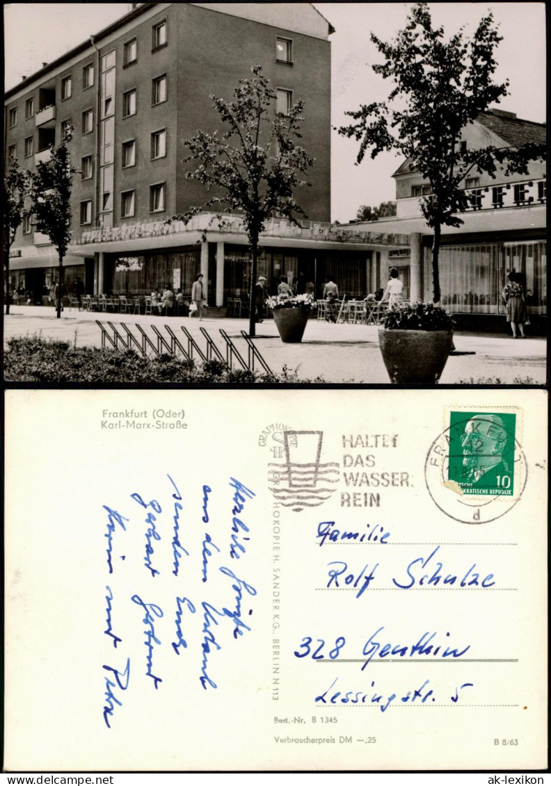 Frankfurt (Oder) Karl-Marx-Straße Wohn- Und Geschäftshaus DDR AK 1965/1963 - Frankfurt A. D. Oder