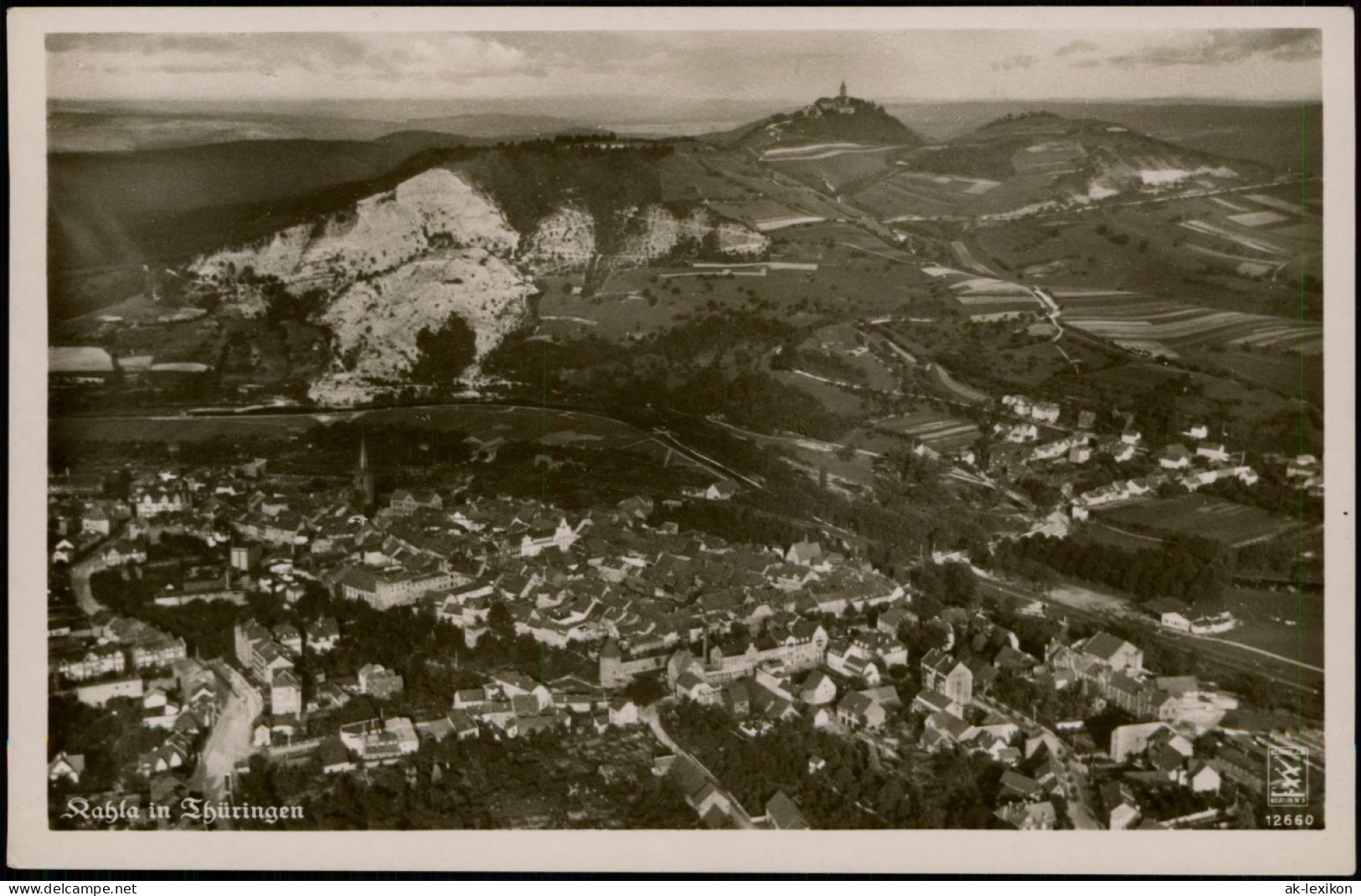 Ansichtskarte Kahla (Thüringen) Luftbild 1932 - Kahla