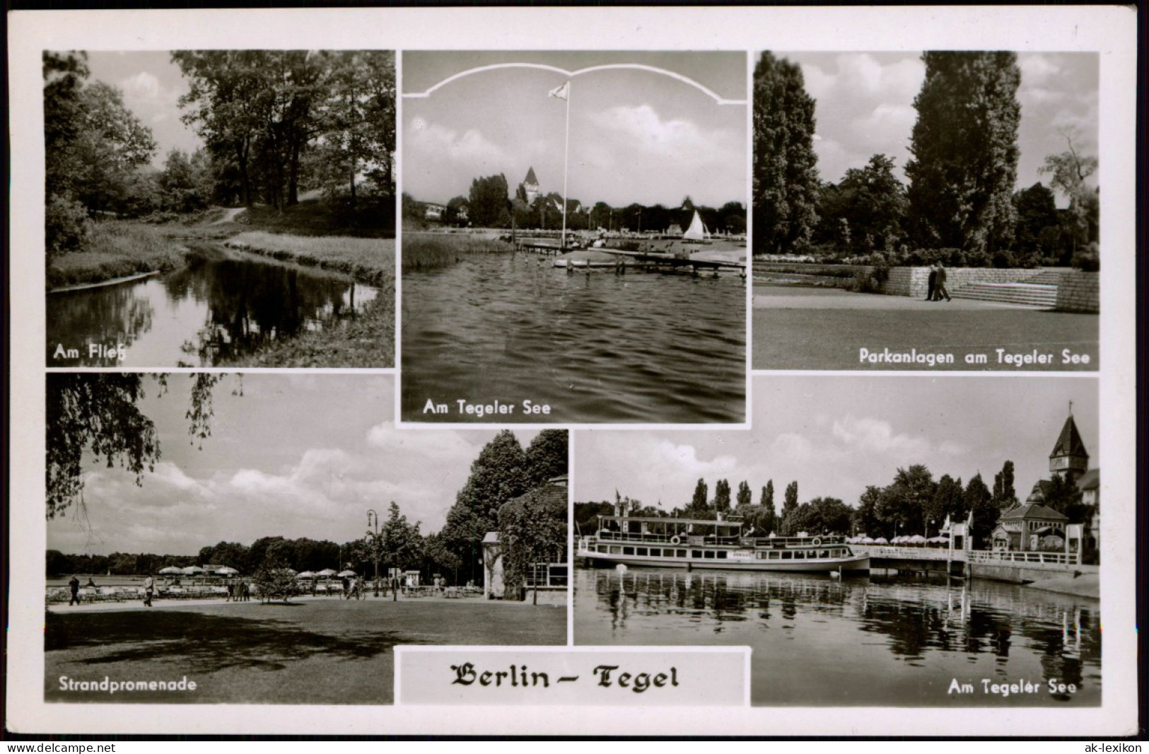 Tegel-Berlin Stadtteilansichten Tegel Mehrbild-AK Tegeler See 1960 - Tegel