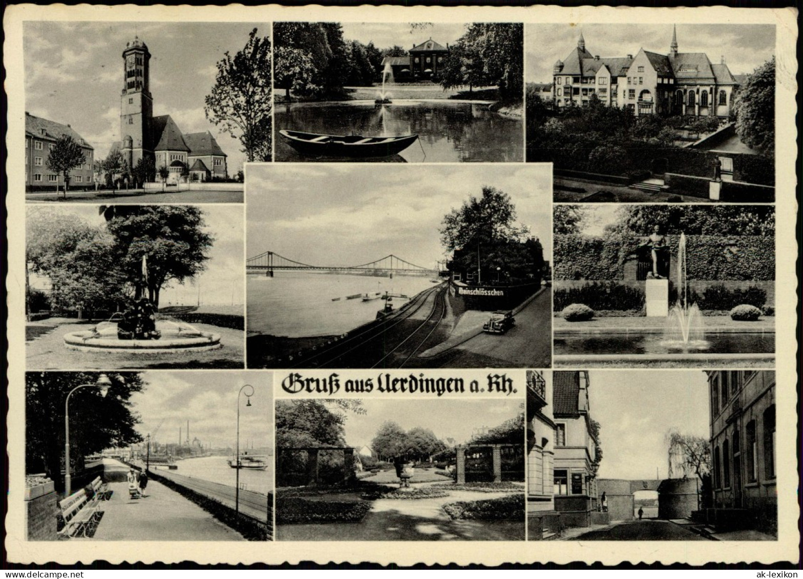 Uerdingen-Krefeld Crefeld Mehrbild-AK Mit Orts- Und Stadtteilansichten 1958 - Krefeld