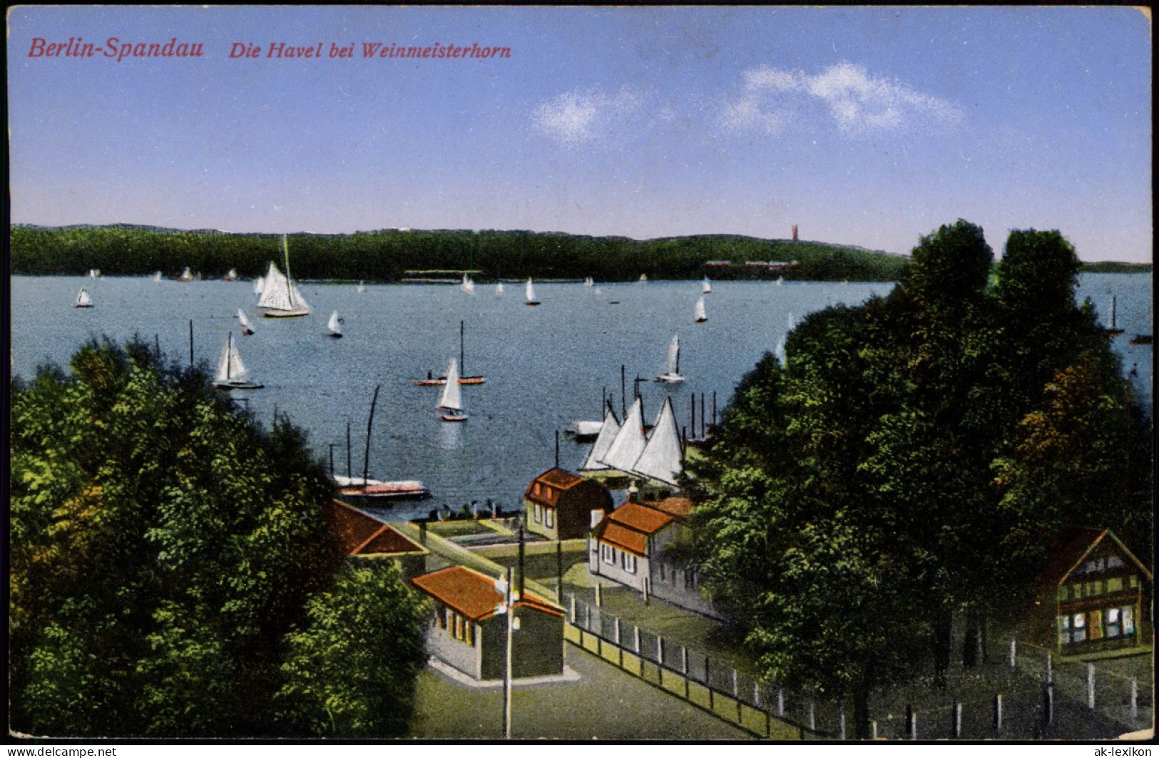 Ansichtskarte Spandau-Berlin Panorama Blick Havel Bei Weinmeisterhorn 1910 - Spandau