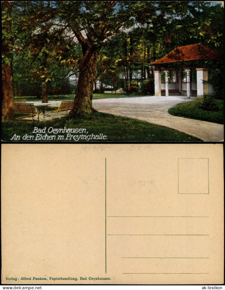 Ansichtskarte Bad Oeynhausen An Den Eichen M. Freytaghalle 1910 - Bad Oeynhausen