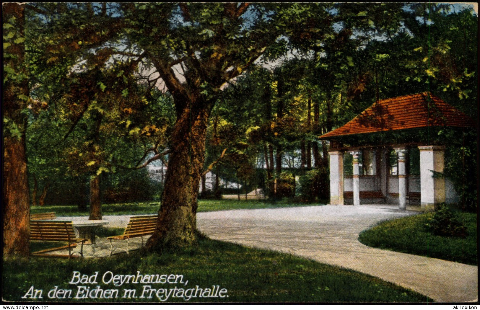 Ansichtskarte Bad Oeynhausen An Den Eichen M. Freytaghalle 1910 - Bad Oeynhausen