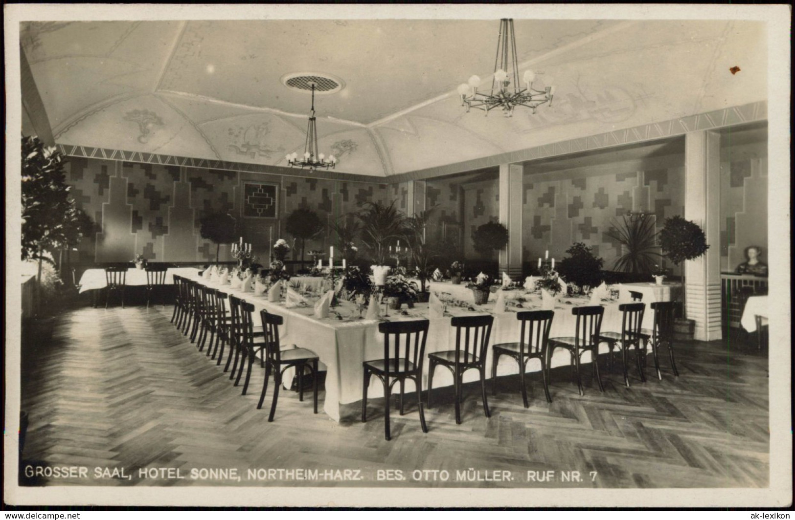 Ansichtskarte Northeim GROSSER SAAL HOTEL SONNE BES. OTTO MÜLLER 1942   2 - Northeim