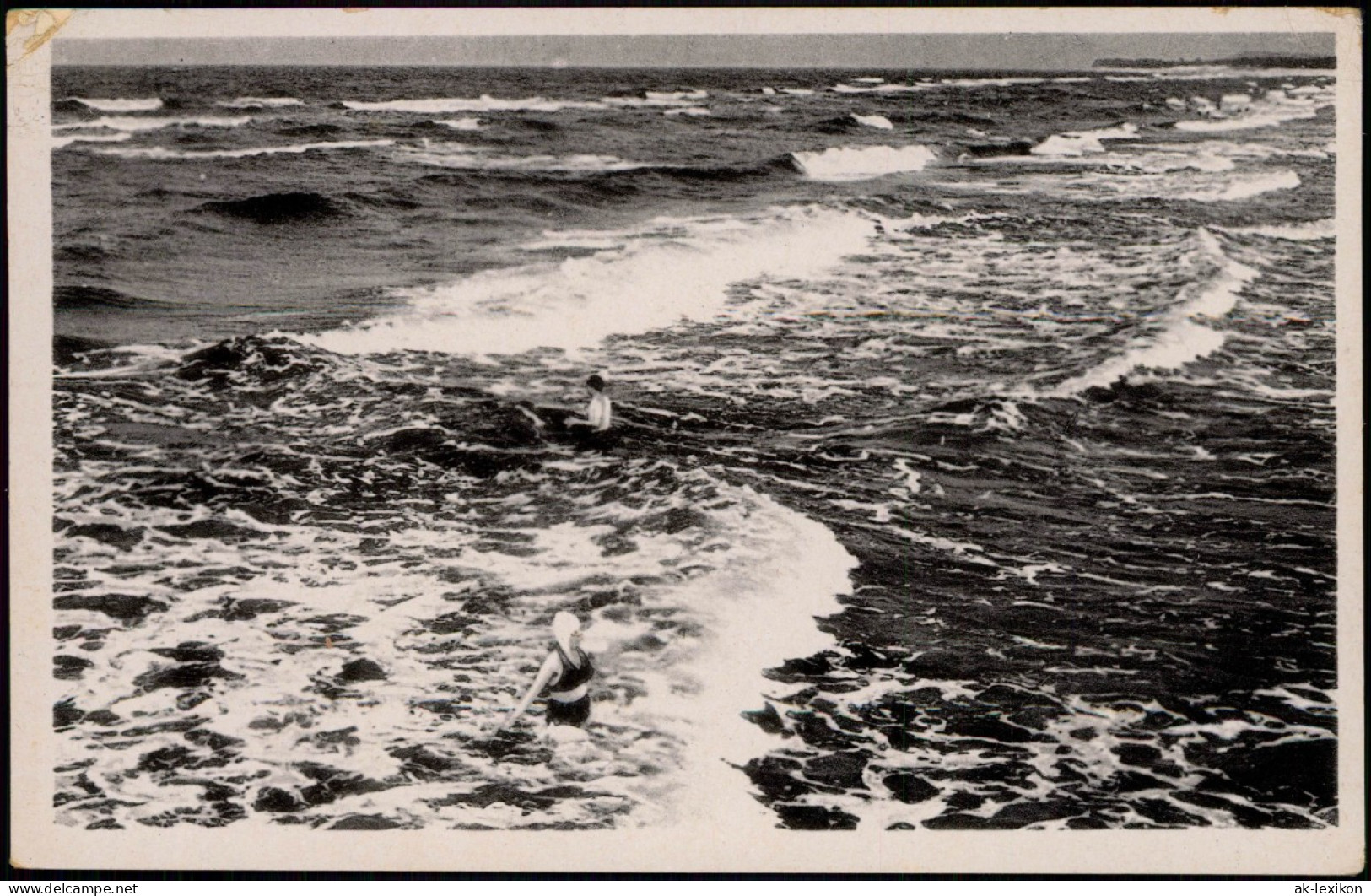 Ansichtskarte Zinnowitz Strand Personen Beim Baden I.d. Ostsee DDR AK 1952 - Zinnowitz