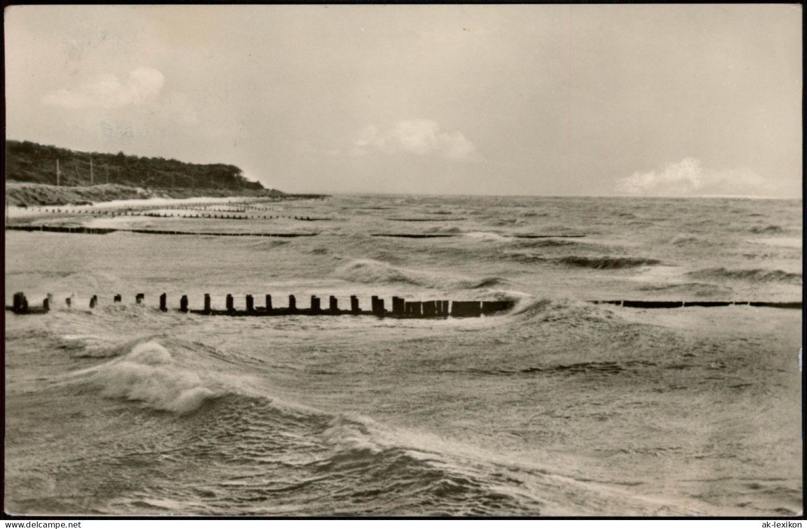 Ansichtskarte Graal-Müritz Strand Bei Bewegter Ostsee, DDR AK 1957 - Graal-Müritz