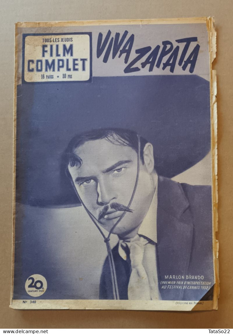 Film Complet - 16 Pages N° 340 Viva Zapata - Cinema