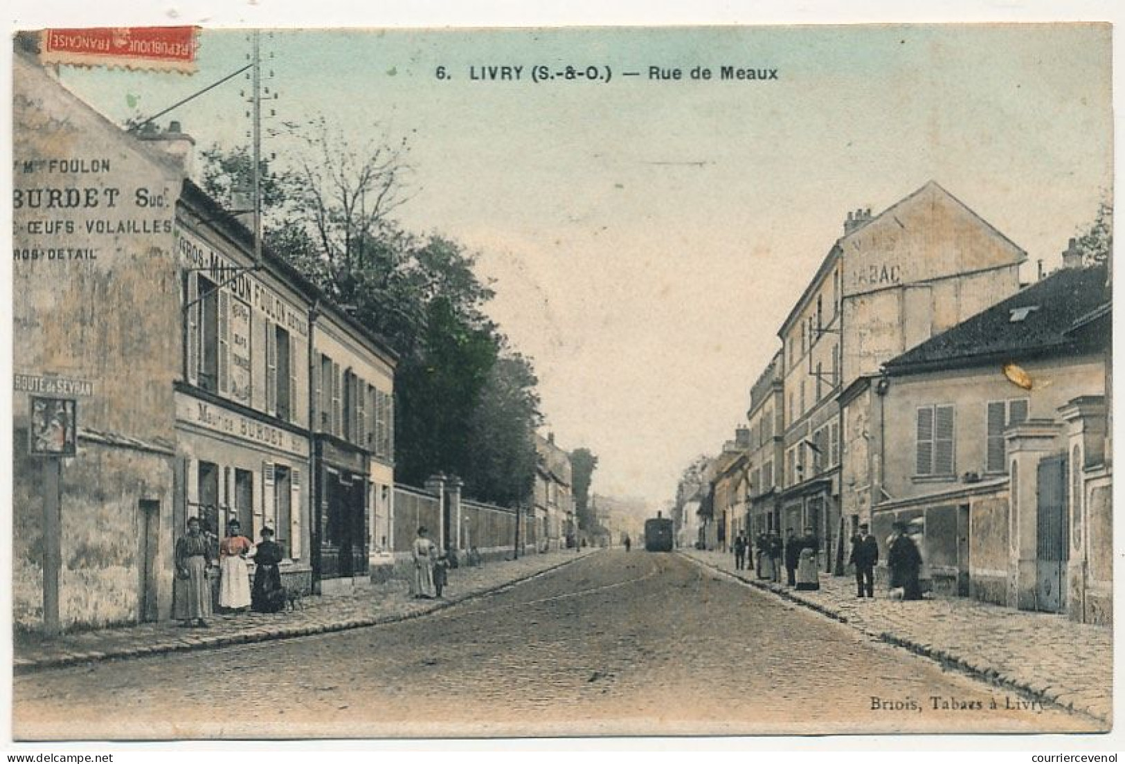 4 CPA - LIVRY (Seine Et Oise) - 4 Cartes Ayant Voyagé : Rue De Meaux, L'Abbaye, Le Marché, Place De La Fontaine - Livry Gargan