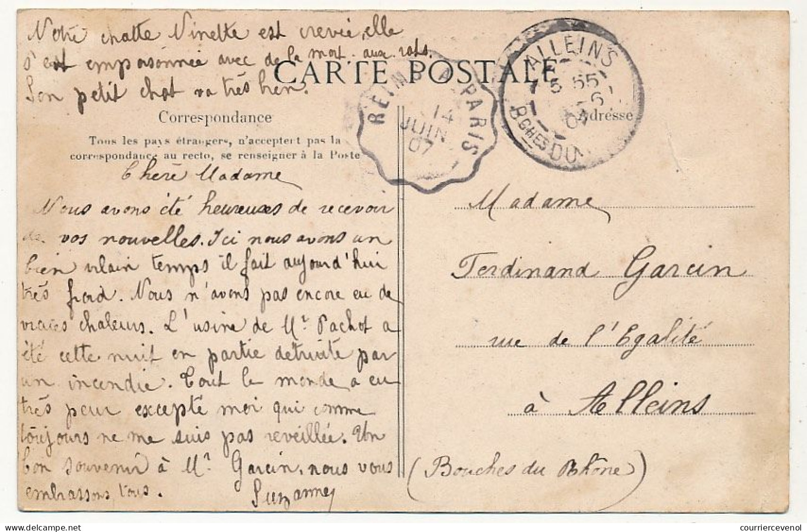 4 CPA - LIVRY (Seine et Oise) - 4 cartes ayant voyagé : Rue de Meaux, L'Abbaye, le Marché, Place de la Fontaine