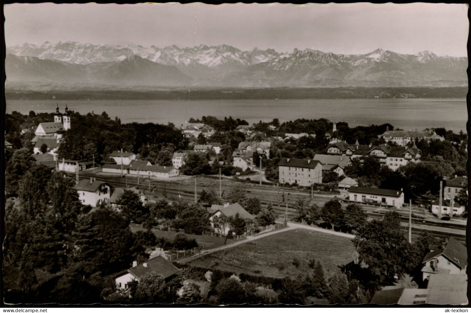Ansichtskarte Tutzing Panorama-Ansicht, Fernansicht Der Alpen 1960 - Tutzing