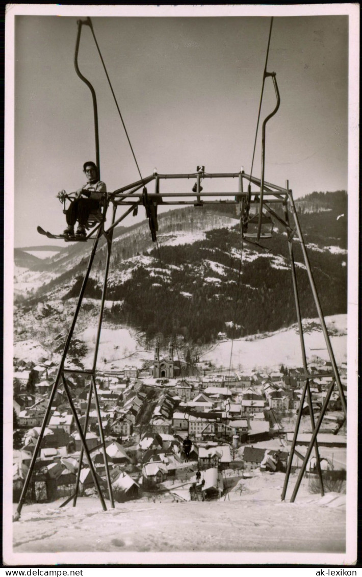 Ansichtskarte Todtnau Skilift Und Stadt 1956 - Todtnau