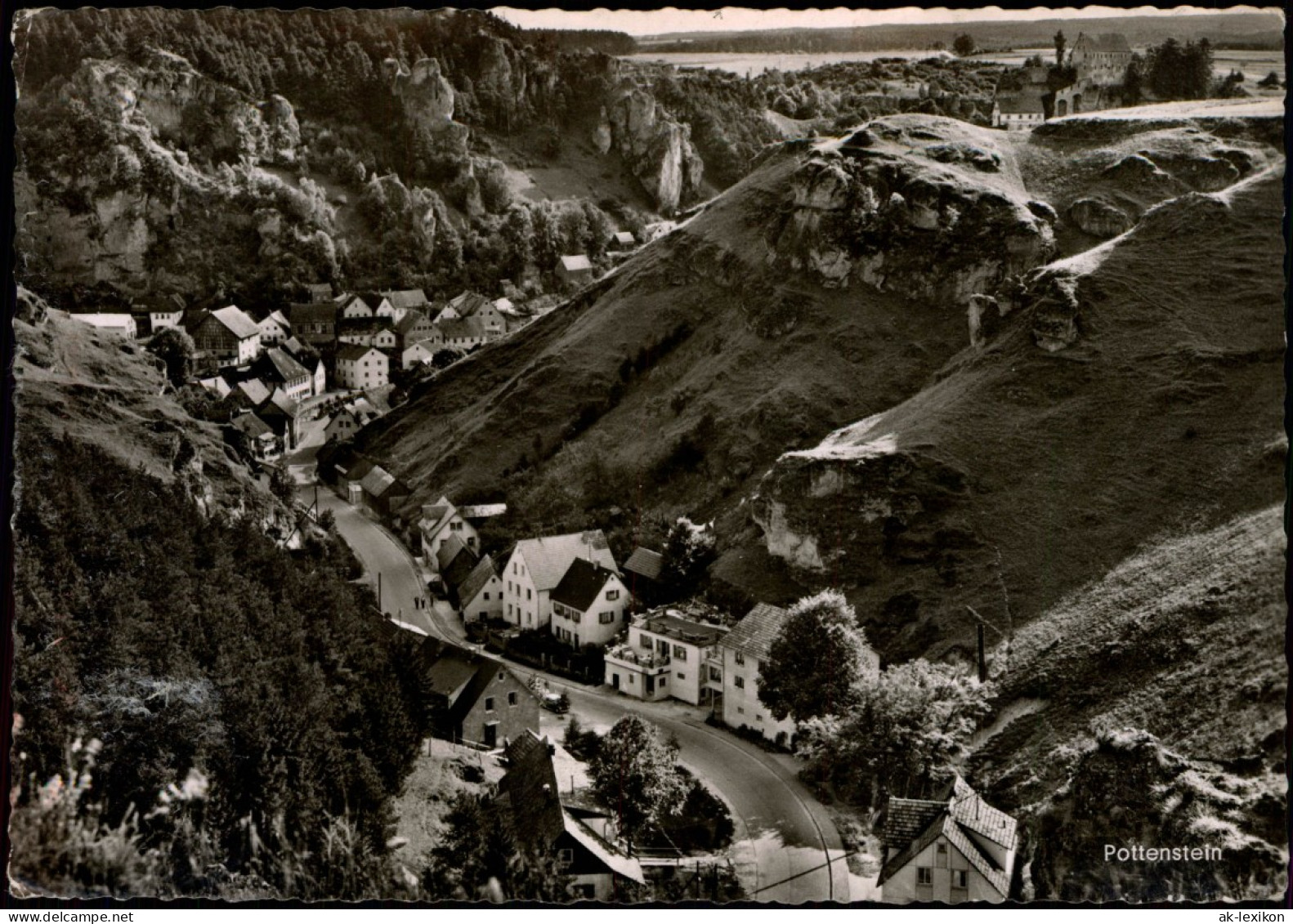 Pottenstein Panorama-Ansicht Talblick Aus Der Vogelschau-Perspektive 1963 - Pottenstein