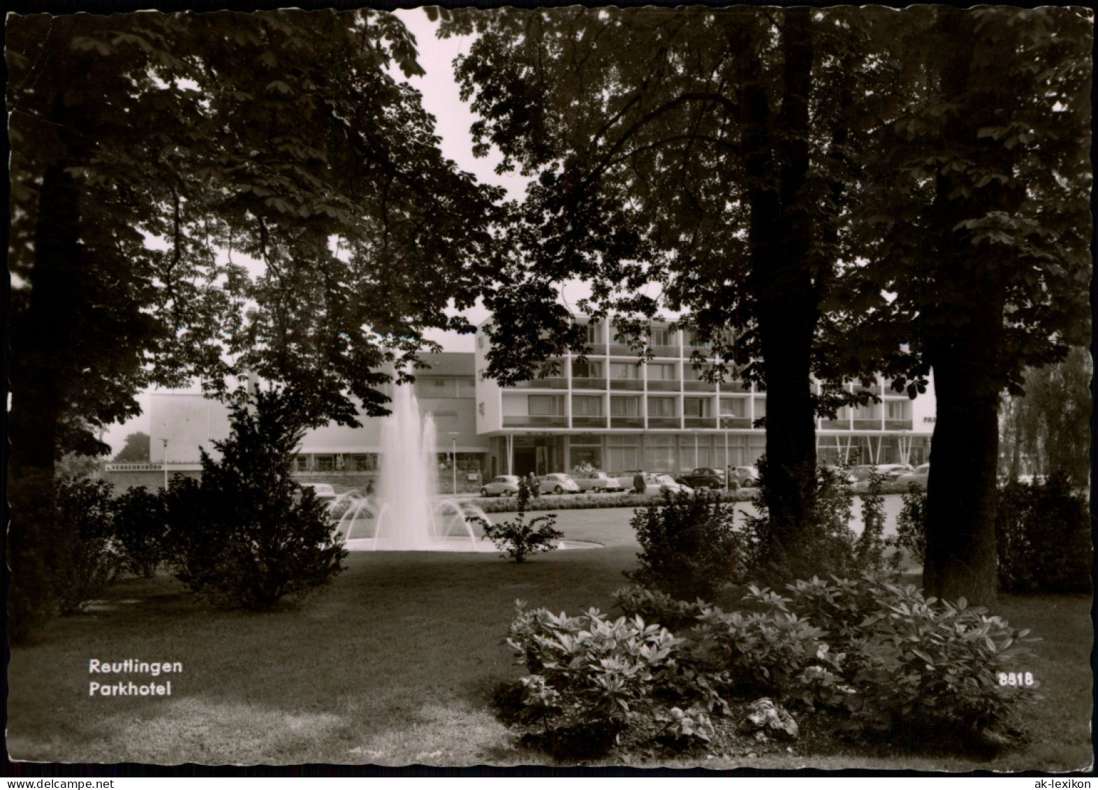 Ansichtskarte Reutlingen Parkhotel, Wasserkunst Springbrunnen 1961 - Reutlingen