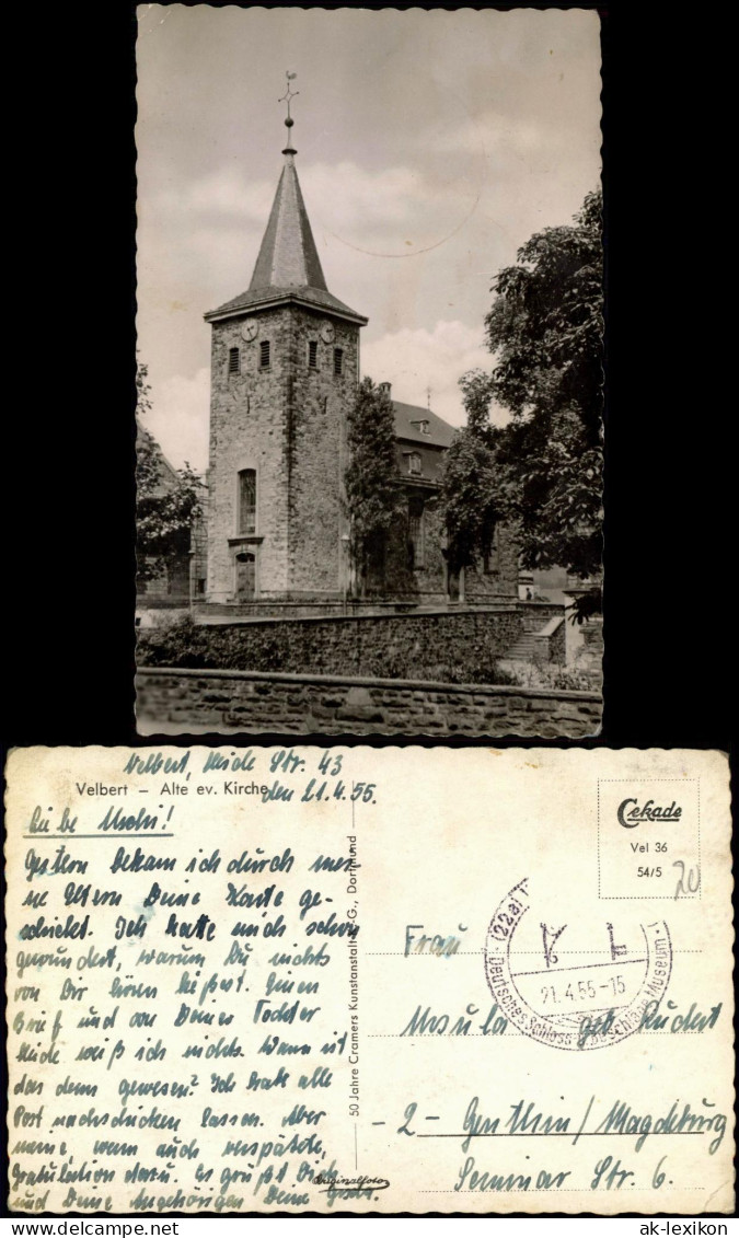 Ansichtskarte Velbert Alte Ev. Kirche 1954 - Velbert