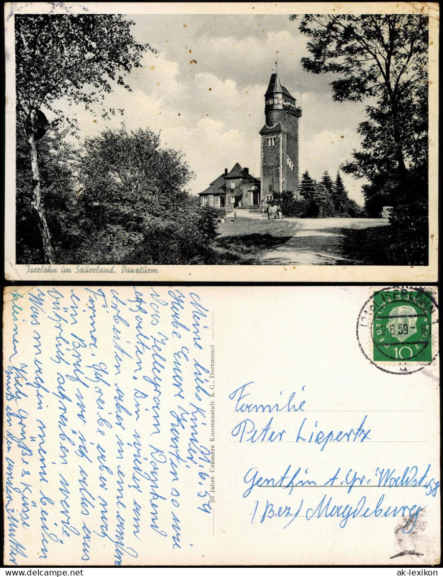 Ansichtskarte Iserlohn Sauerland Danzturm 1959 - Iserlohn