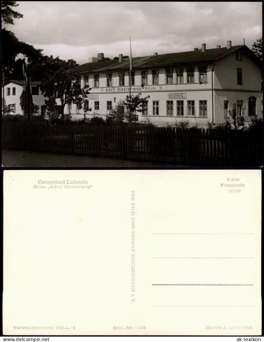 Ansichtskarte Lubmin FDGB-Erholungsheim Adolf Diesterweg DDR AK 1959 - Lubmin