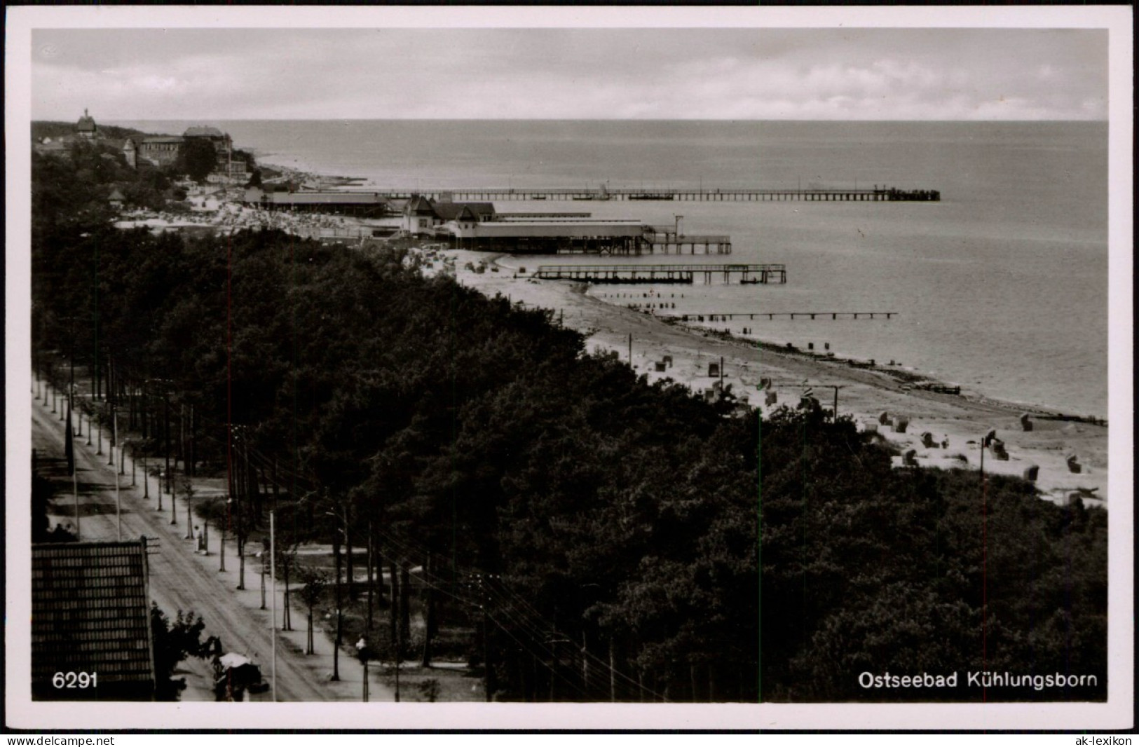 Ansichtskarte Kühlungsborn Strandpromenade, Strand 1930 - Kuehlungsborn