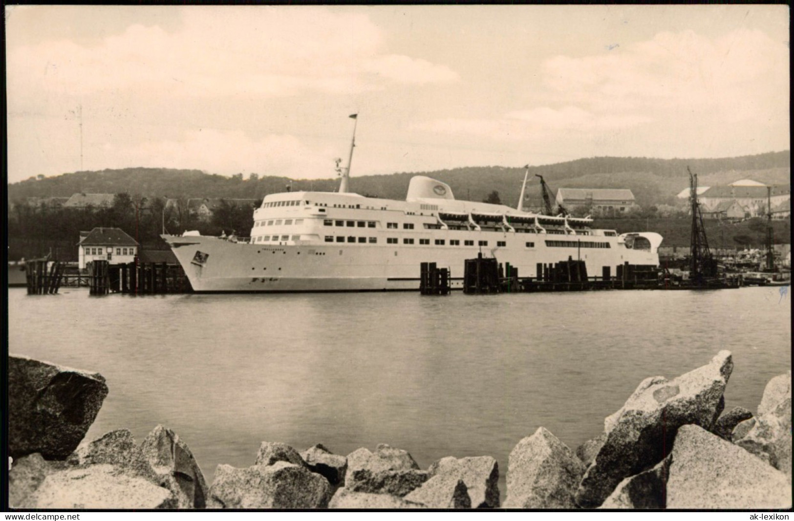 Sassnitz Schwedenfähre Trelleborg Fährschiff Im Hafen DDR AK 1959 - Sassnitz