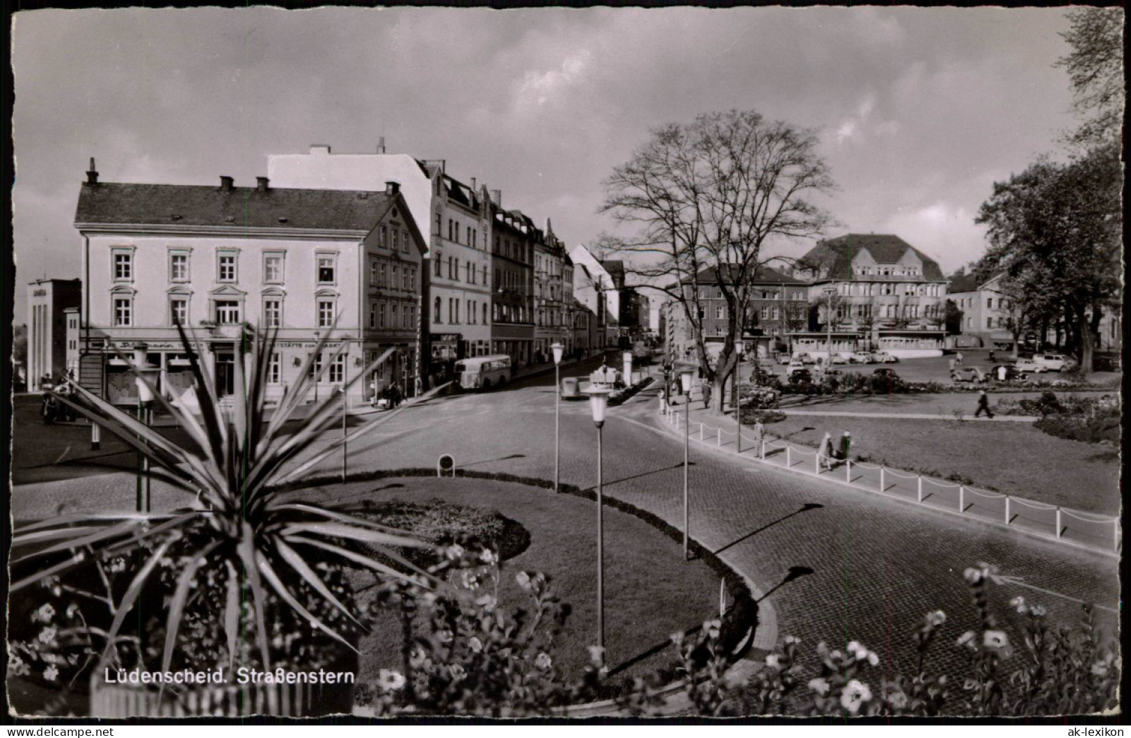 Ansichtskarte Lüdenscheid Straßen Ansicht Straßenstern 1957 - Luedenscheid