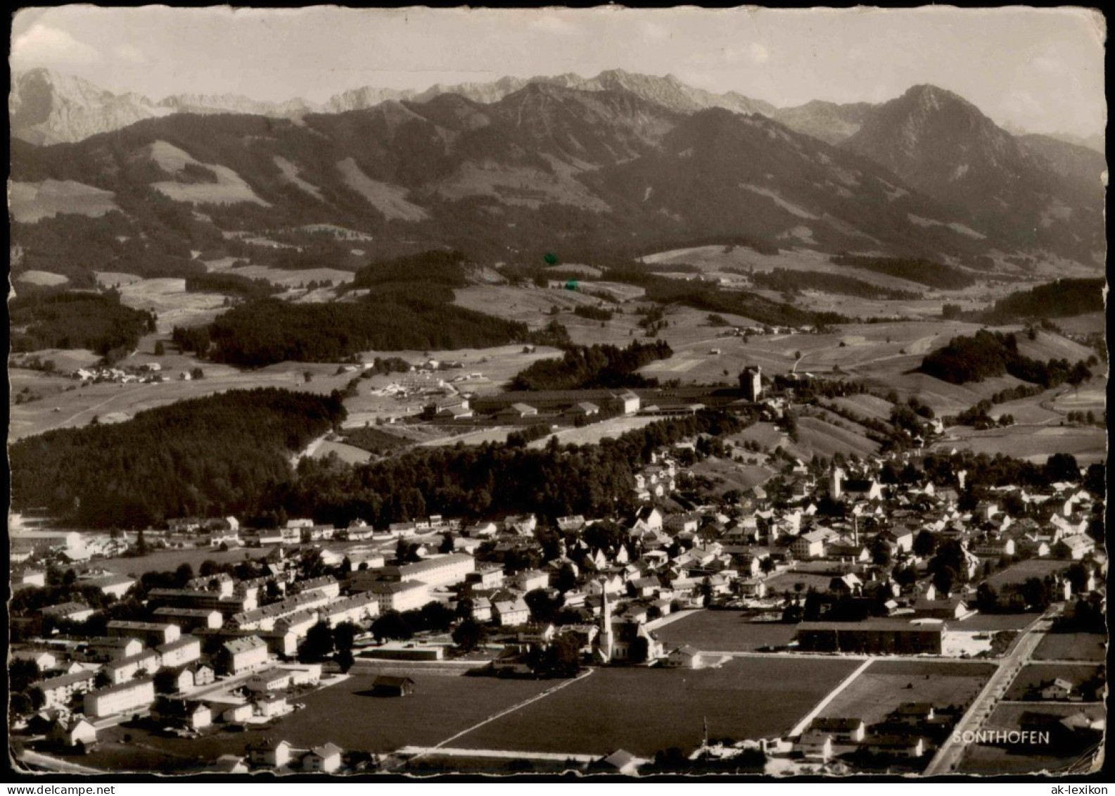 Ansichtskarte Sonthofen Luftaufnahmen Luftbild Colorierte Fotokarte 1964 - Sonthofen
