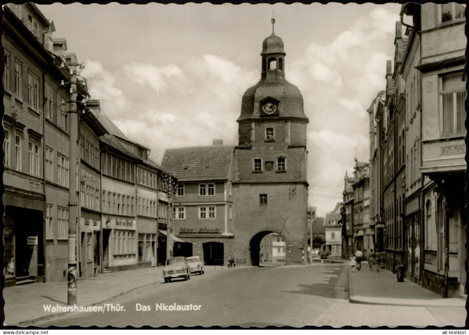 Ansichtskarte Waltershausen Straßenpartie - Nikolaustor 1965 - Waltershausen