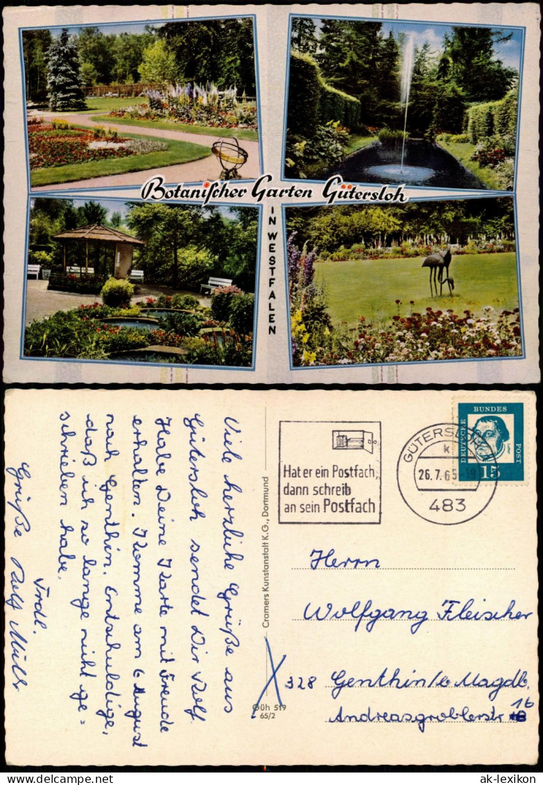 Ansichtskarte Gütersloh Botanischer Garten, MB 1965 - Gütersloh