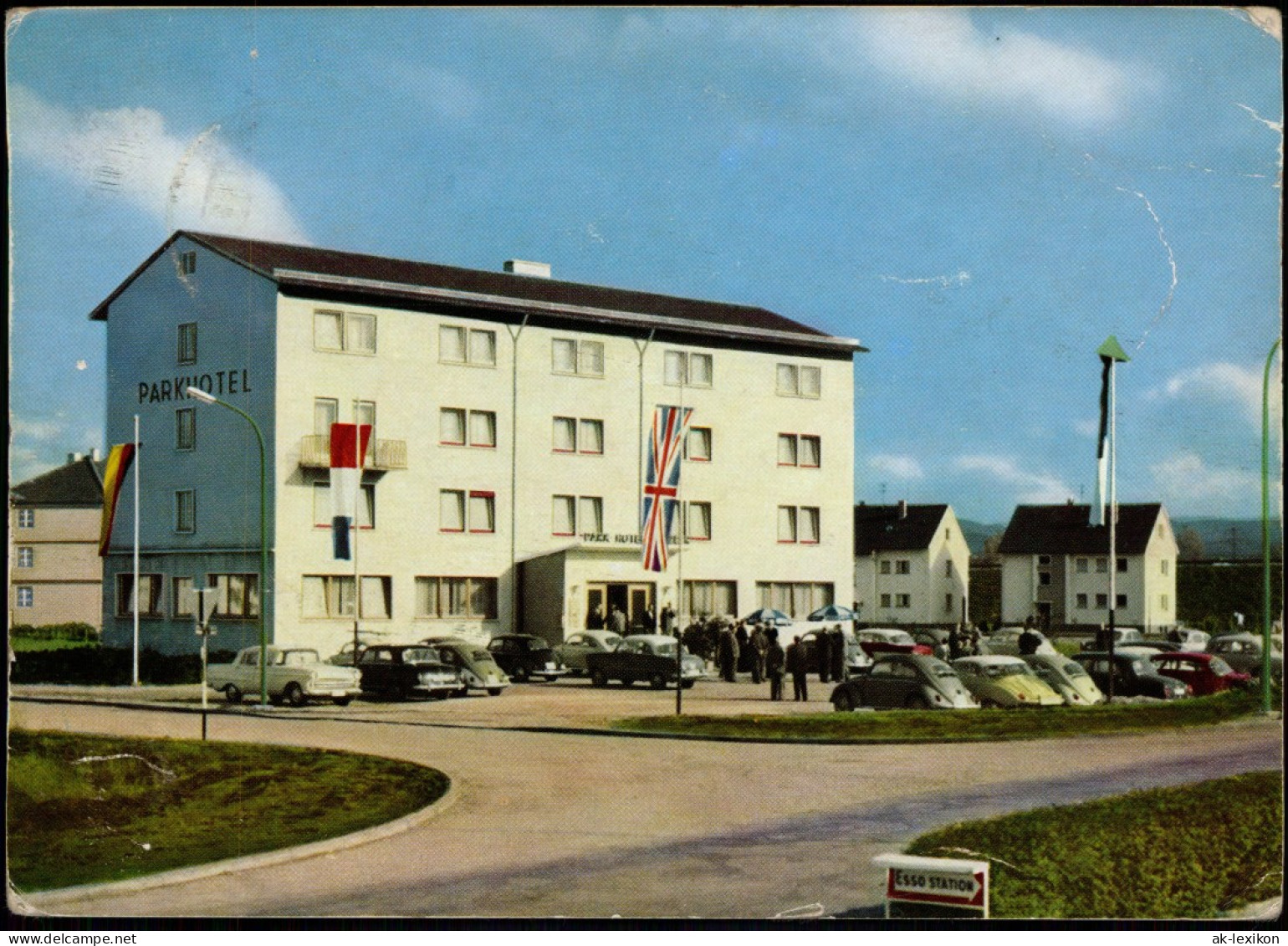 Kirchheim Unter Teck Park-Hotel   Autobahn-Ausfahrt, Autos VW Käfer 1961 - Kirchheim