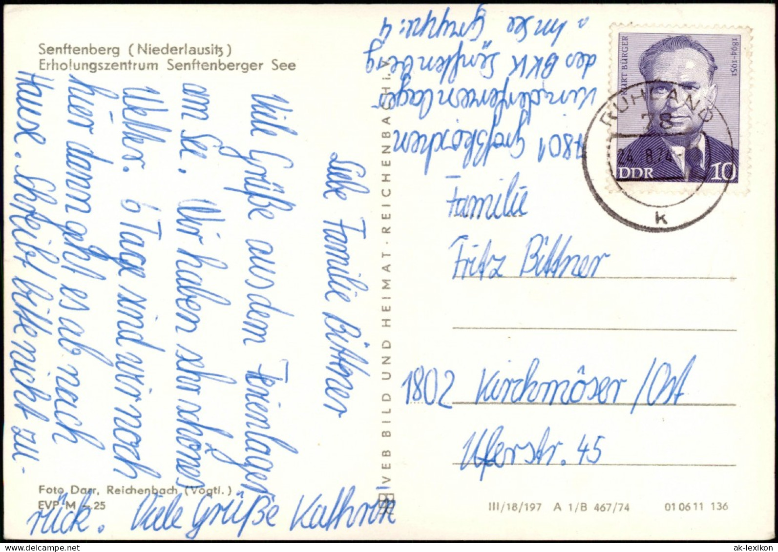 Senftenberg (Niederlausitz) Erholungszentrum Senftenberger See- Foto AK 1974 - Senftenberg