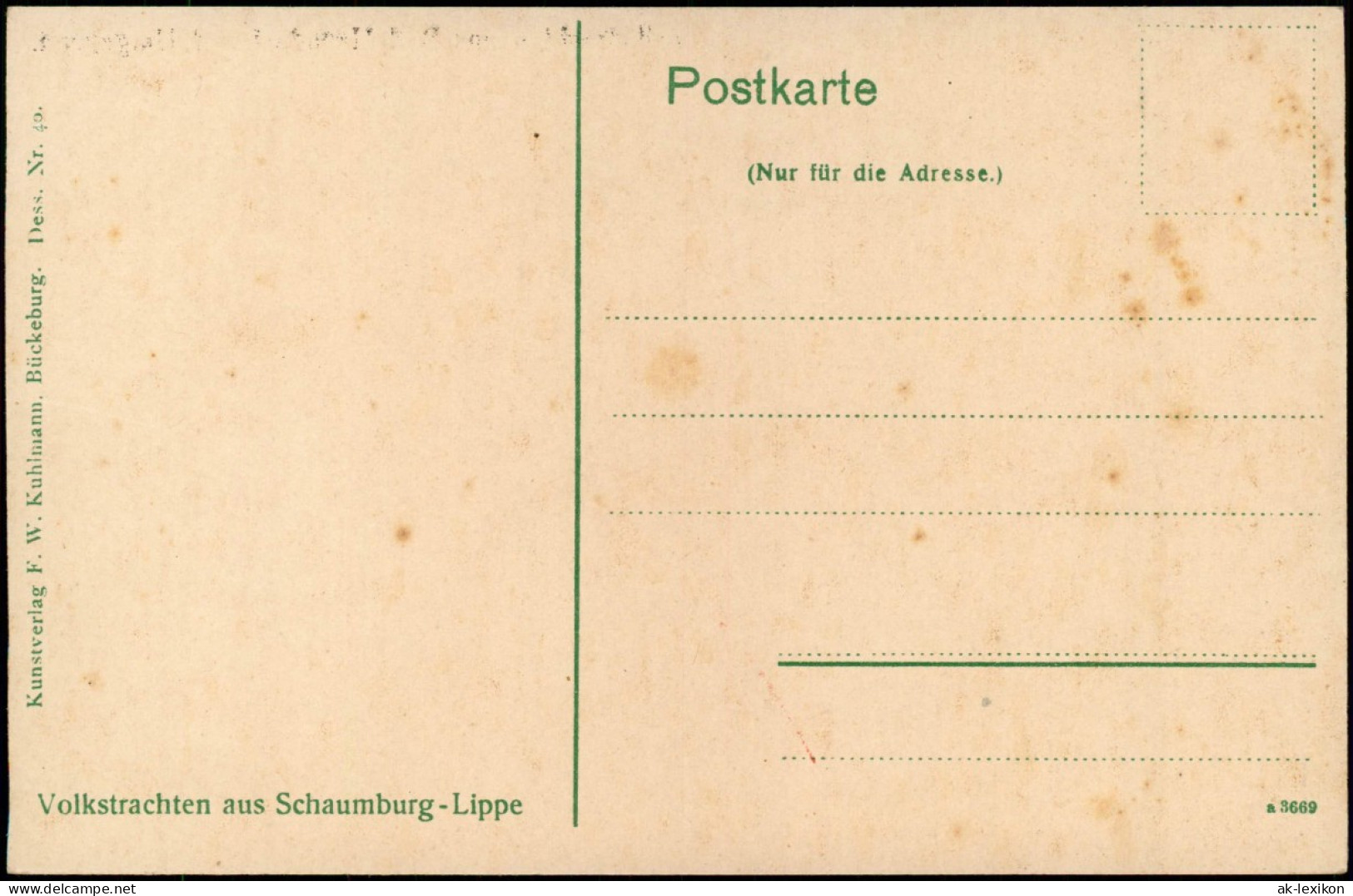 Ansichtskarte Bad Nenndorf Volkstrachten Schaumburg-Lippe - Familie 1913 - Bad Nenndorf