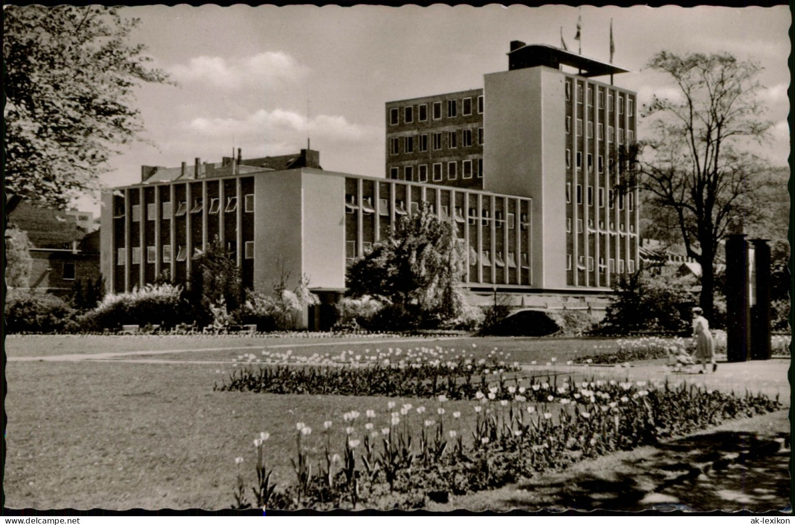 Ansichtskarte Hagen (Westfalen) Parkanlage, Gebäude 1955 - Hagen