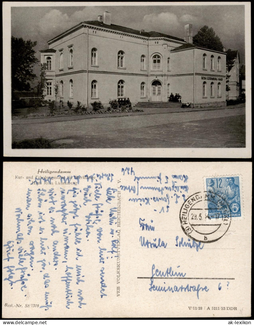 Heiligendamm-Bad Doberan Erholungsheim Haus Rosa - Luxemburg 1953 - Heiligendamm