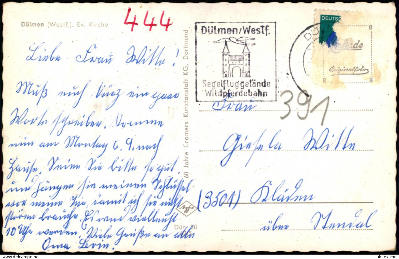 Ansichtskarte Dülmen Ec. Kirche - Innen 1962 - Duelmen