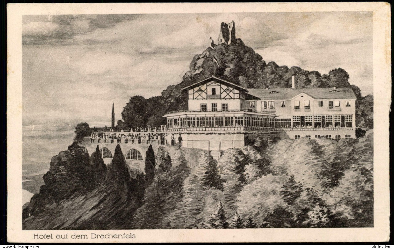 Ansichtskarte Königswinter Hotel Auf Dem Drachenfels 1917 - Koenigswinter