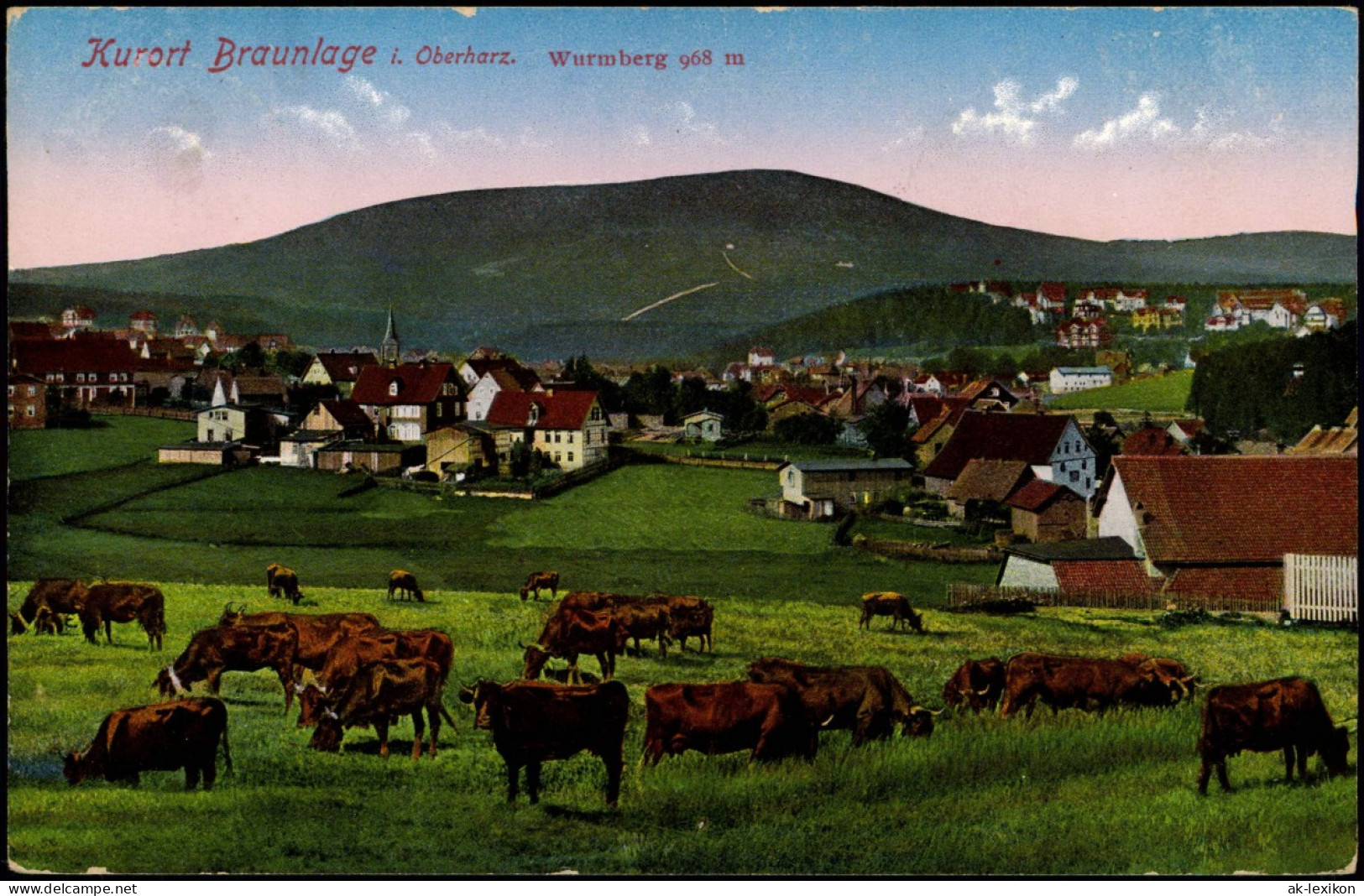 Ansichtskarte Braunlage Lühe, Stadt - Wurmberg 1916 - Braunlage