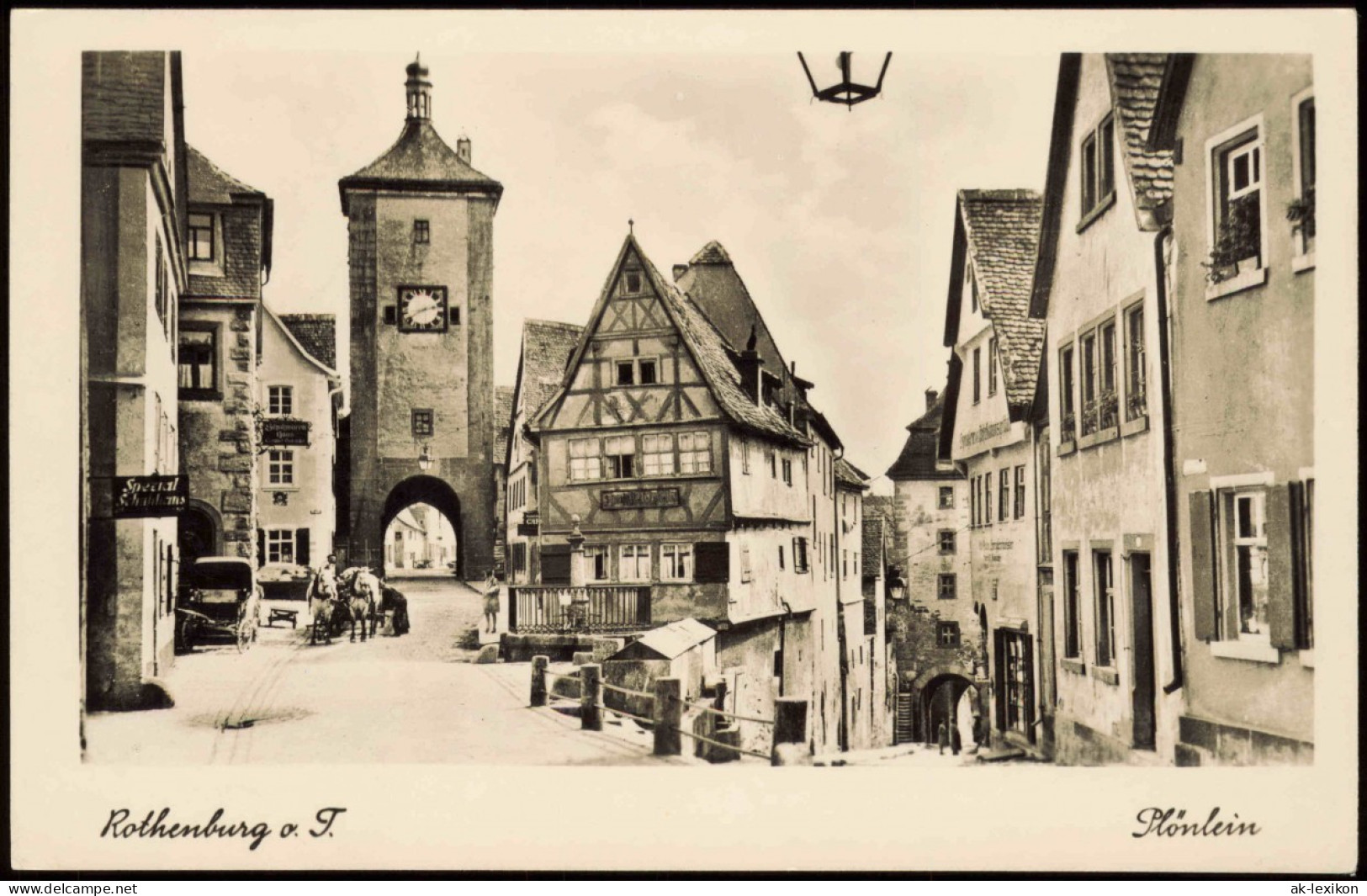 Ansichtskarte Rothenburg Ob Der Tauber Stadt Partie Am Plönlein 1956 - Rothenburg O. D. Tauber