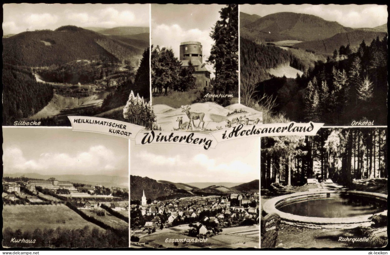 Winterberg Mehrbild-AK Mit Silbecke, Orketal, Astenturm, Hochsauerland 1965 - Winterberg