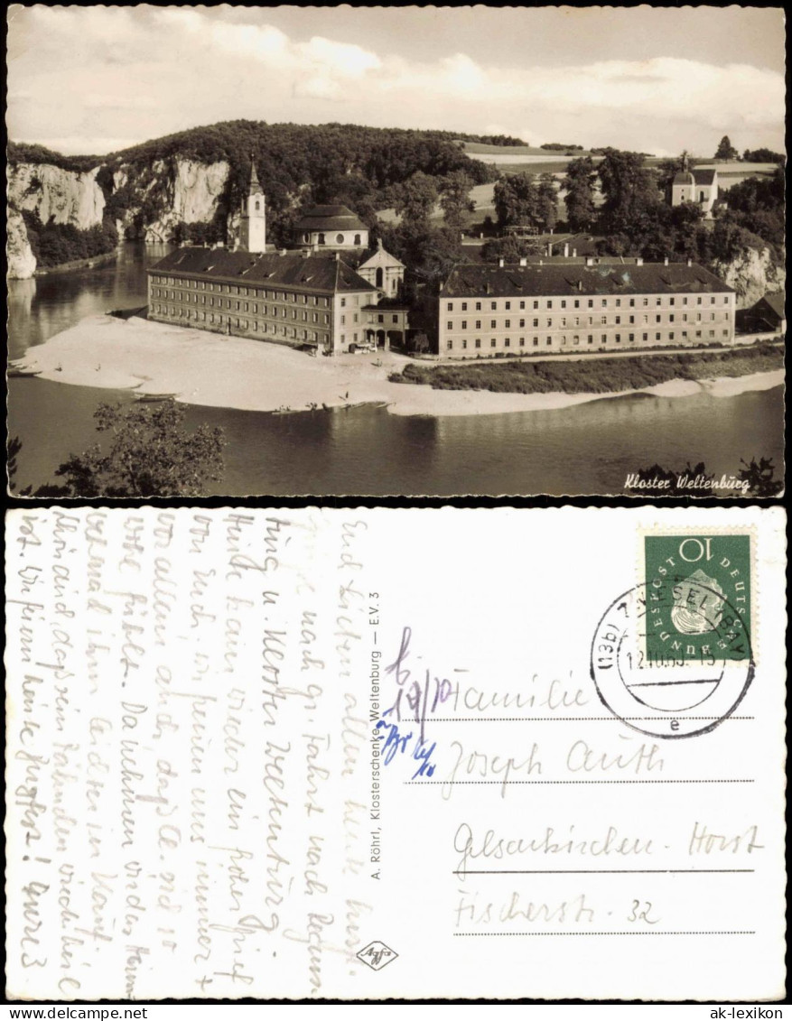 Ansichtskarte Kelheim Kloster Weltenburg Aus Der Vogelschau 1960 - Kelheim