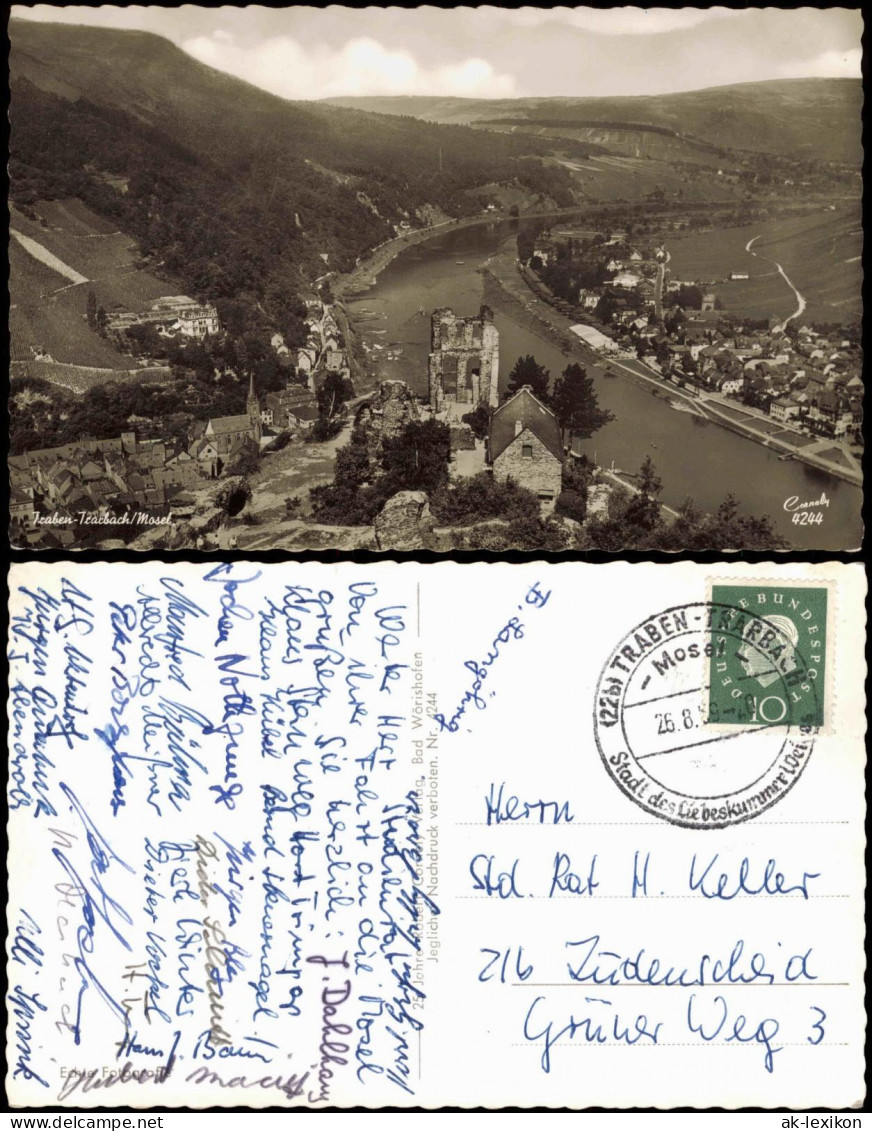 Ansichtskarte Traben-Trarbach Panorama-Ansicht Mosel Blick 1959 - Traben-Trarbach