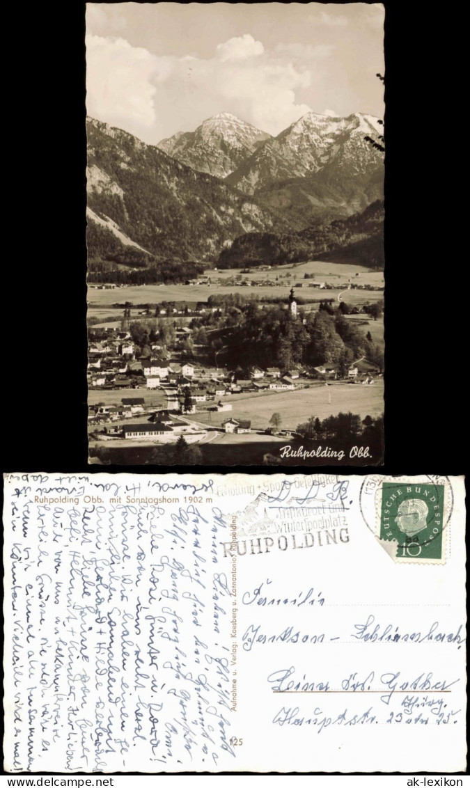 Ansichtskarte Ruhpolding Panorama-Ansicht Mit Sonntagshorn 1960 - Ruhpolding