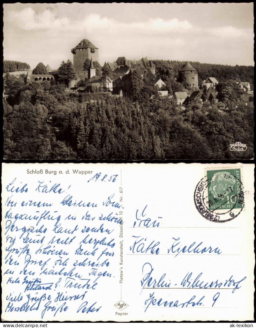 Burg An Der Wupper-Solingen Panorama-Ansicht Blick Auf Das Schloß (Castle) 1956 - Solingen