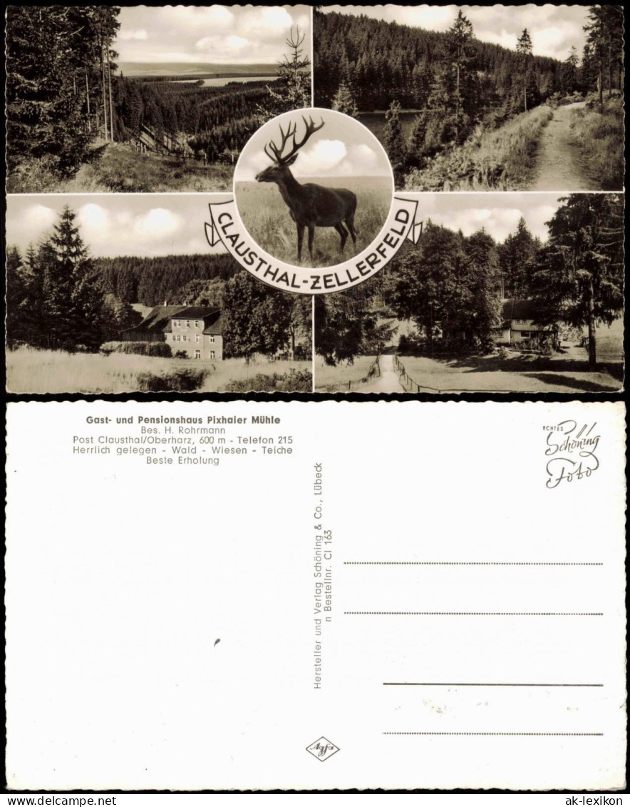 Clausthal-Zellerfeld Mehrbildkarte Mit Umland-Ansichten U.a. Pixhaier Mühle 1960 - Clausthal-Zellerfeld