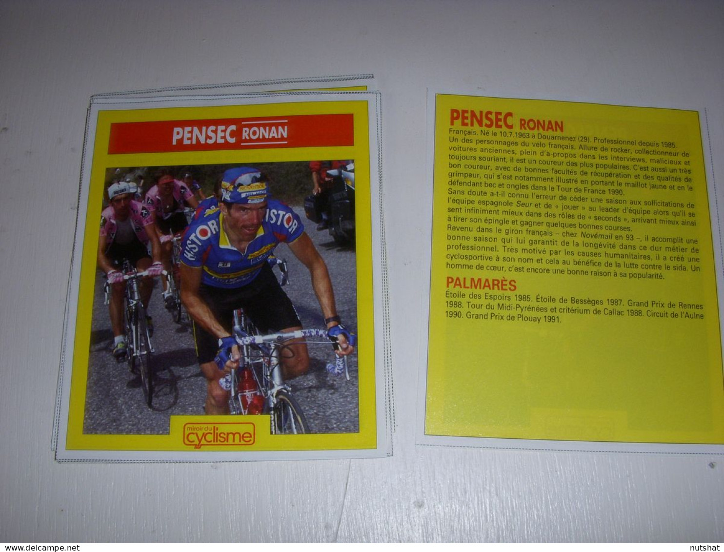 CYCLISME COUPURE 12x10 MIROIR Du CYCLISME Ronan PENSEC HISTOR - Cyclisme