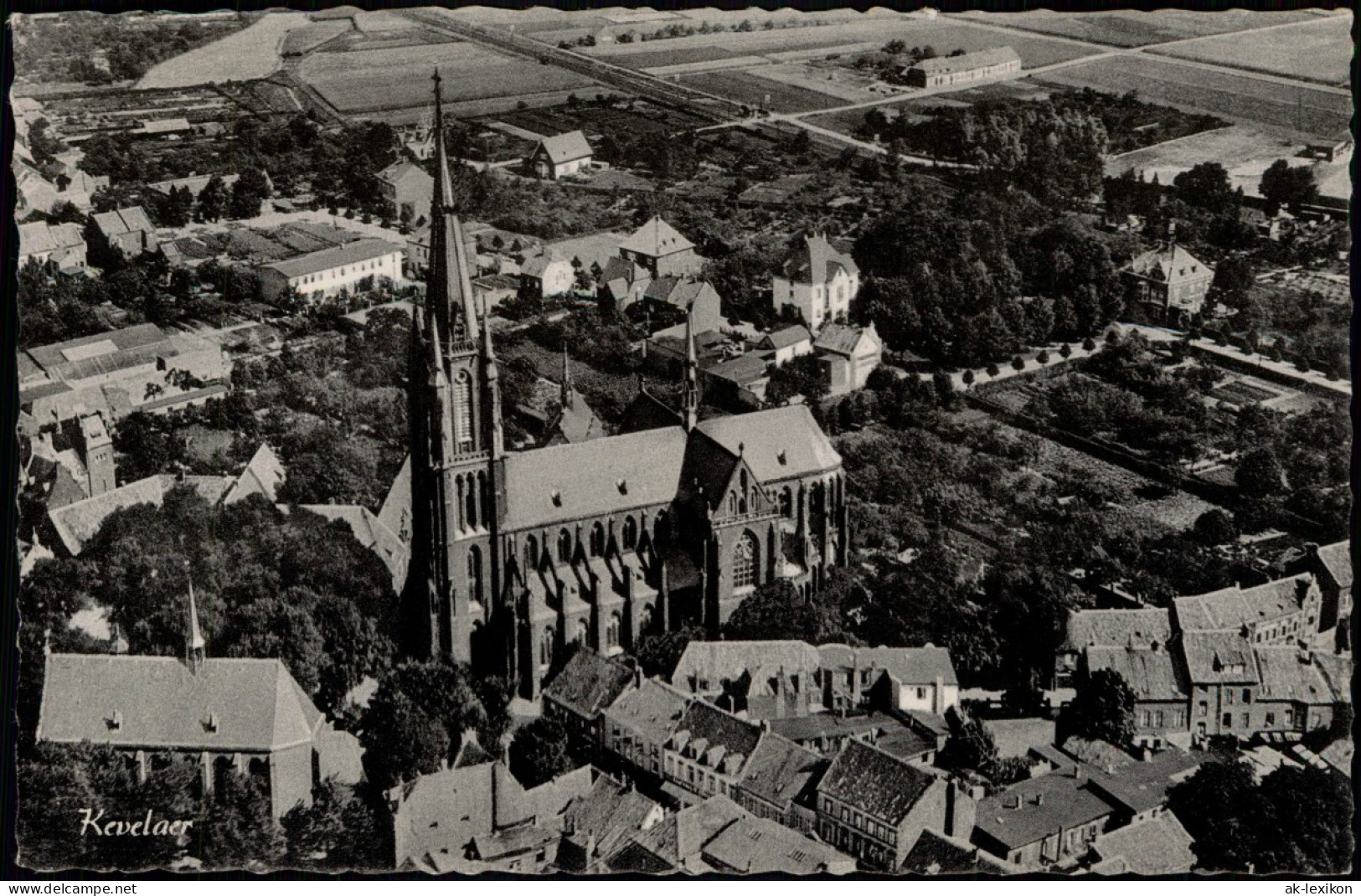 Ansichtskarte Kevelaer Luftaufnahme Luftbild Mit Marien-Basilika 1965 - Kevelaer