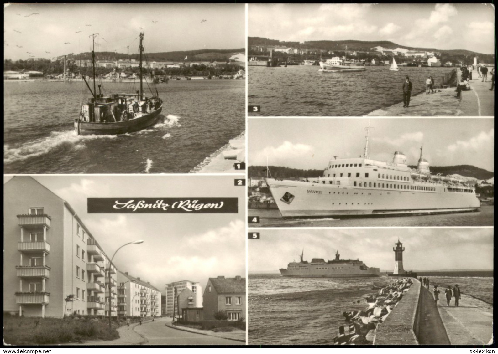 Sassnitz Mehrbild-AK Mit Schweden-Fähre SKANE, Hafen Fähre Saßnitz Uvm. 1971 - Sassnitz