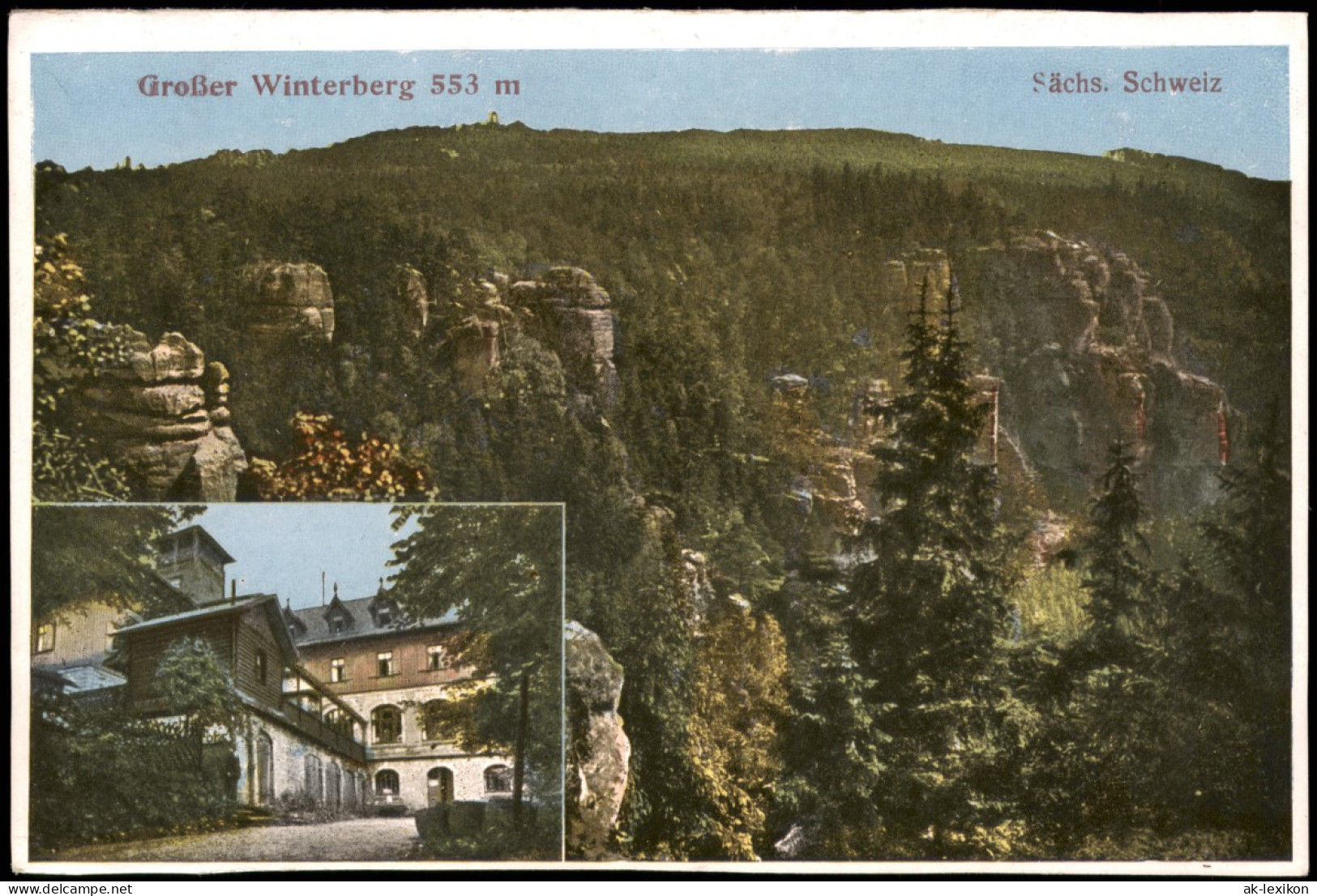 Ansichtskarte Schmilka Großer Winterberg 1924 - Schmilka