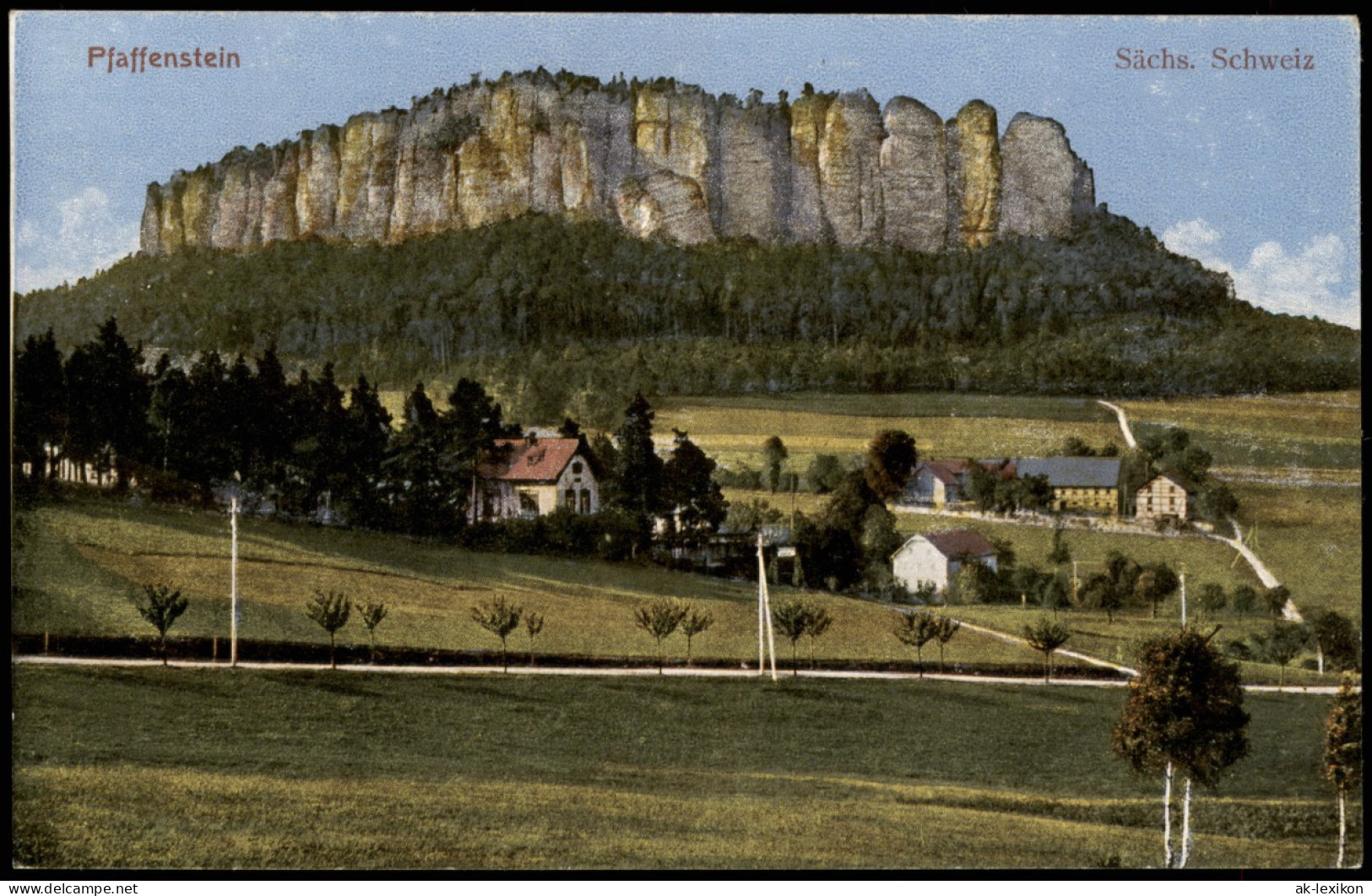 Ansichtskarte Pfaffendorf-Königstein (Sächsische Schweiz) Pfaffenstein 1922 - Koenigstein (Saechs. Schw.)