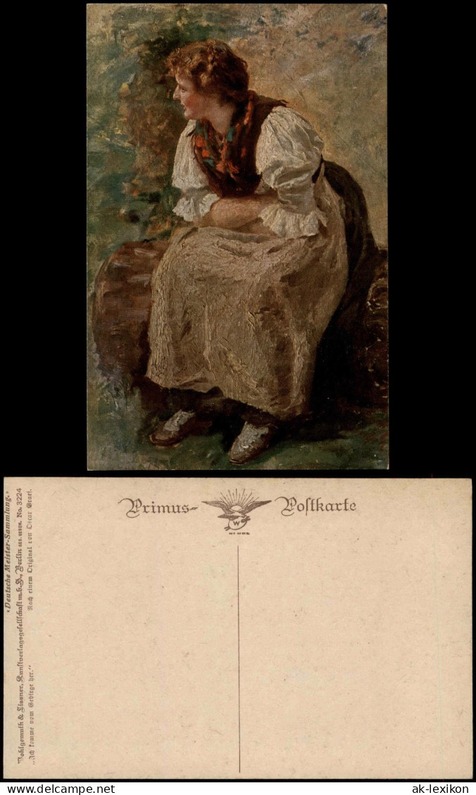 Deutsche Meister-Sammlung Ich Komme Vom Gebirge Her Oscar Graef 1913 - Pintura & Cuadros