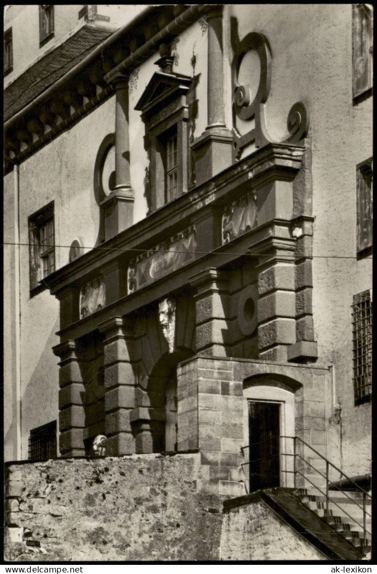 Ansichtskarte Augustusburg Schloss Augustusburg - Schloßportal 1976 - Augustusburg