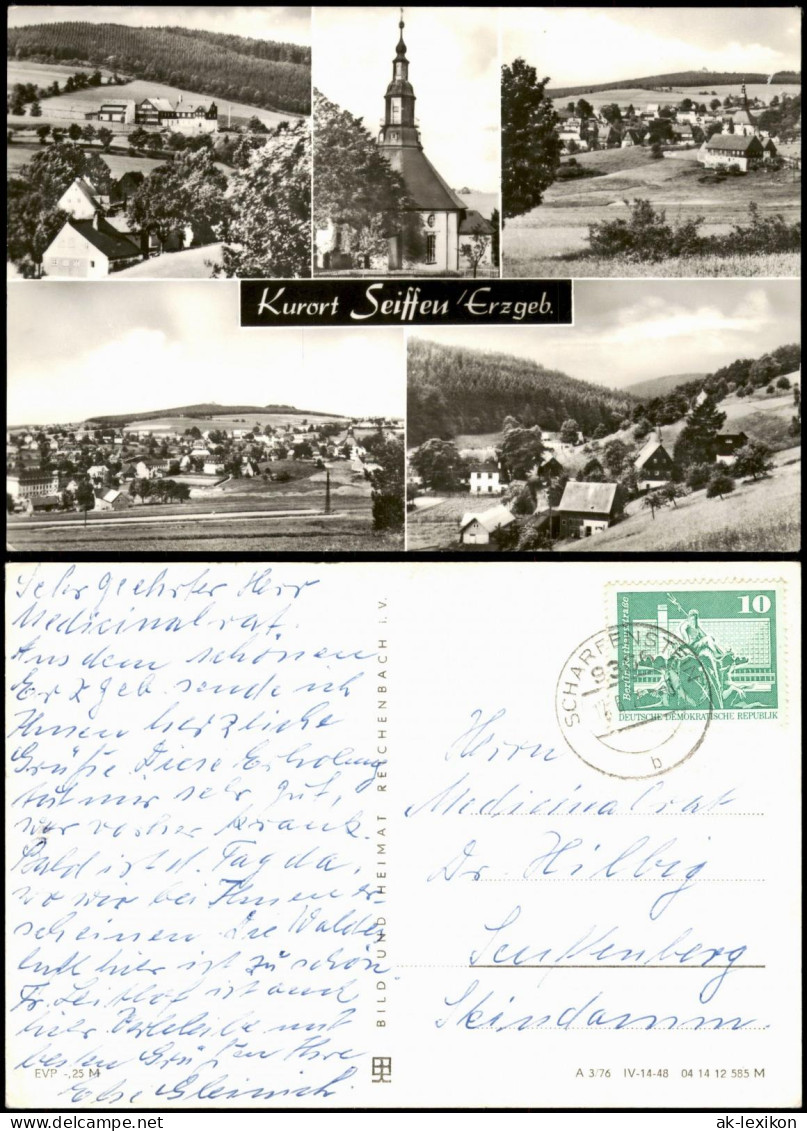 Ansichtskarte Seiffen (Erzgebirge) Überblick, Kapelle, Panorama 1974 - Seiffen